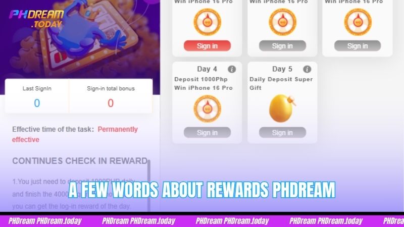 A few words about Rewards PHDream