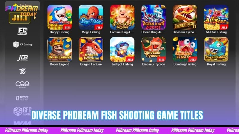 Diverse PHDream Fish Shooting Game Titles