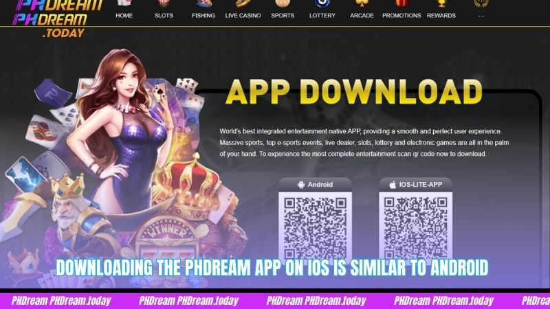 Downloading the PHDream app on iOS is similar to Android