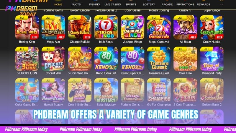 PHDream offers a variety of game genres