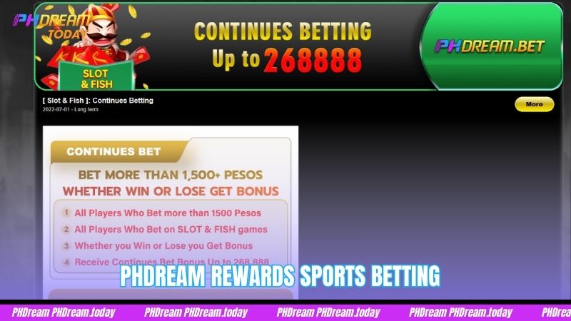 PHDream rewards sports betting