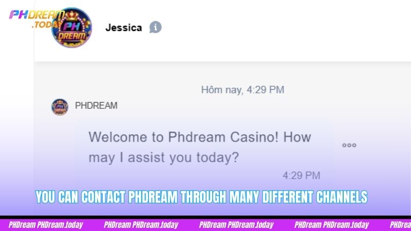 You can contact PHDream through many different channels